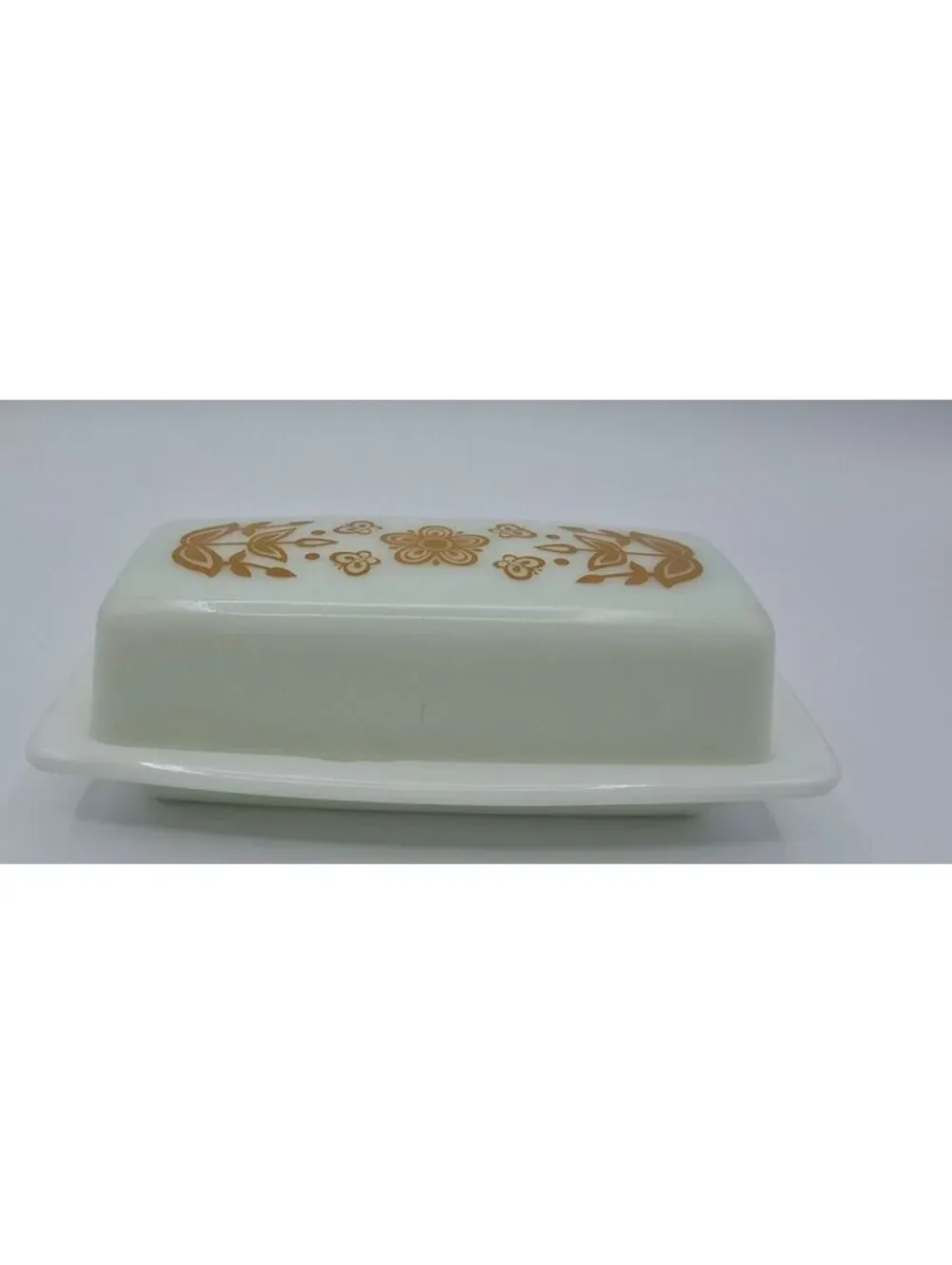 Vintage Pyrex Butterfly Gold 72-B Covered Butter Dish 1970s USA